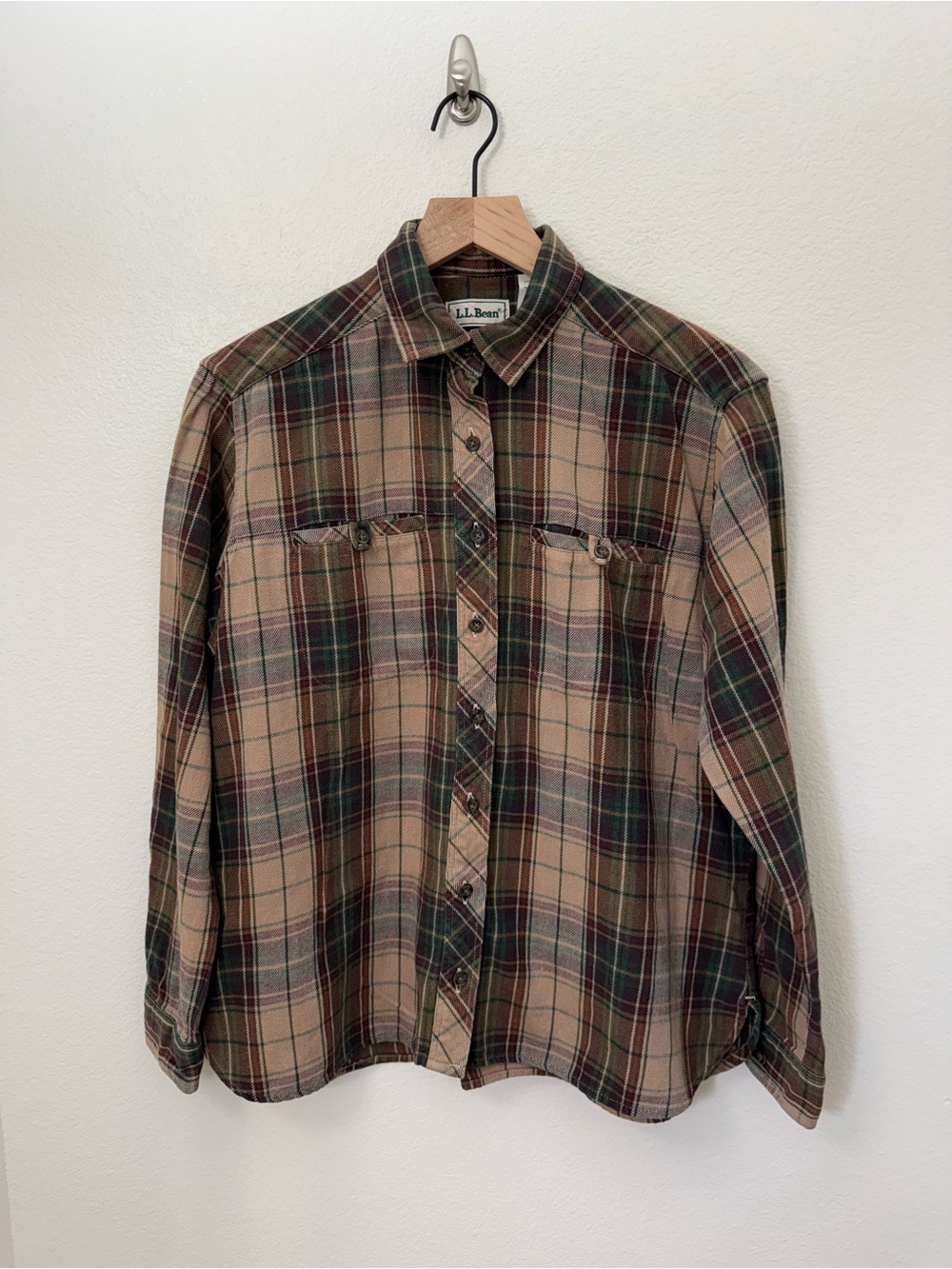 L.L. Bean Classic Long Sleeve Flannel Button Down Small - Picture 1 of 7